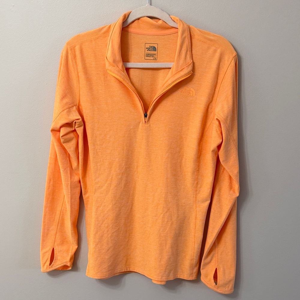 The North Face Vibrant Orange Quarter Zip
